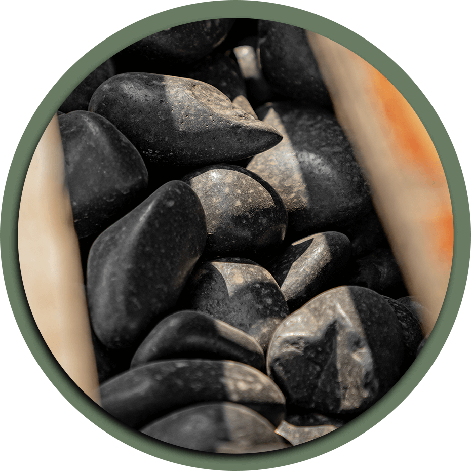 Black Ornate Decorative Stones in Hamilton