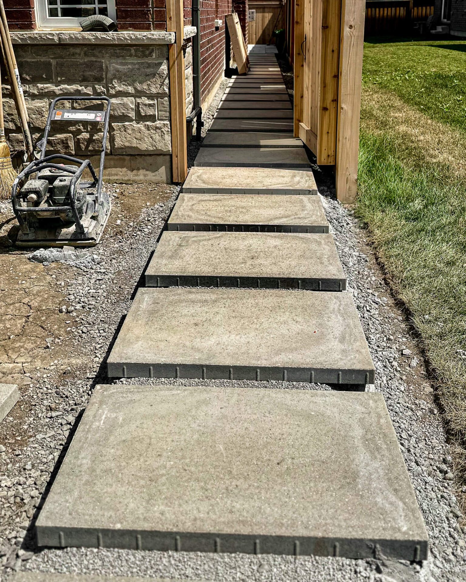 Crusher Run Aggregates as a base for a Walkway