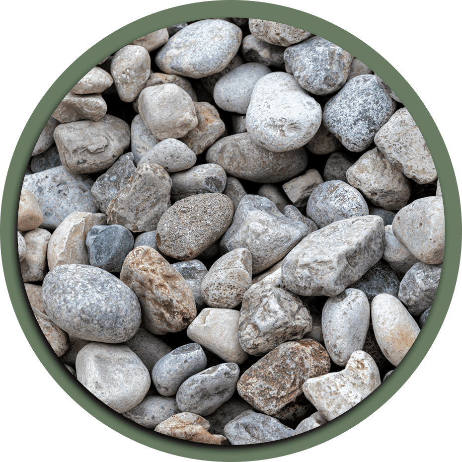 Patio Decorative Stones in Hamilton Ridge Soils